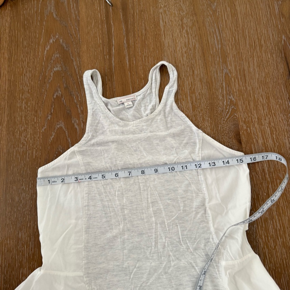 GAP Sleeveless Midi Dress in Heather Gray and Cream - Picture 6 of 8